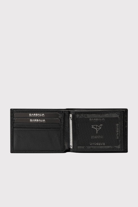 Zoozie Bags Cartera para Hombre Negra, Piel Auténtica, 11x2x8.5 cm